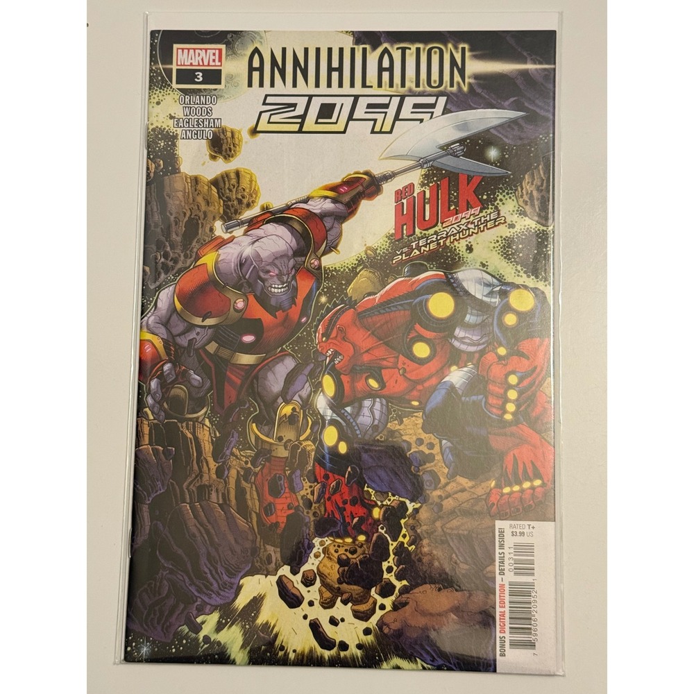 Annihilation 2099 #3 Marvel 2099 Red Hulk vs Terrax Nick Bradshaw Cover 2024